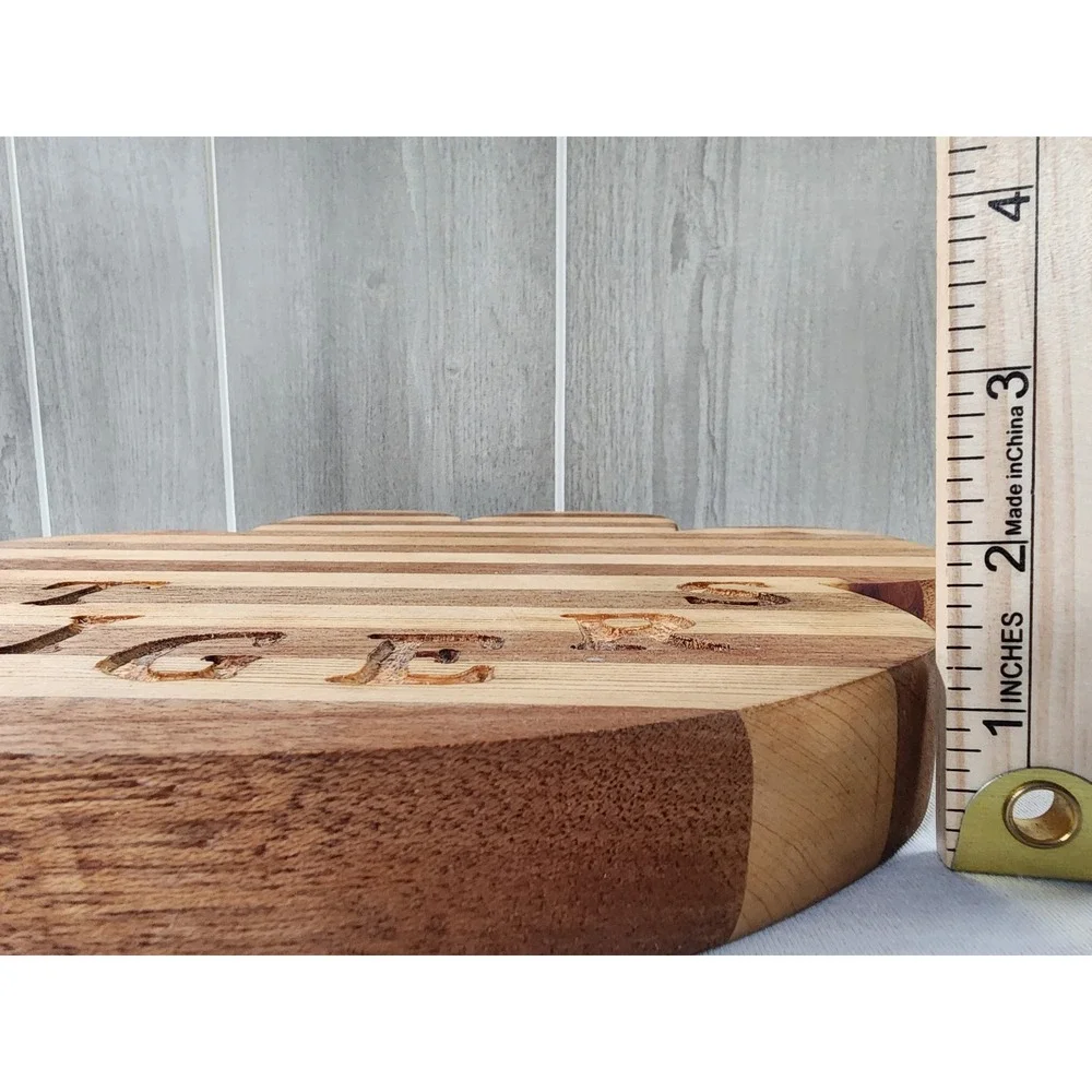 Charcuterie Cutting Board Tigers Mascot Paw Handcrafted Striped Serving Wood